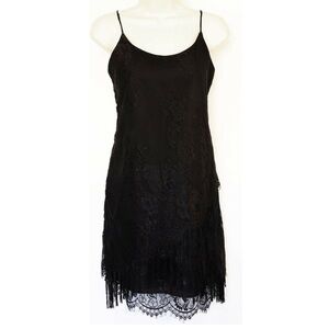 Sam Edelman Womens Bohemian Rhapsody Lace Dress Medium Fringe Flapper Size M